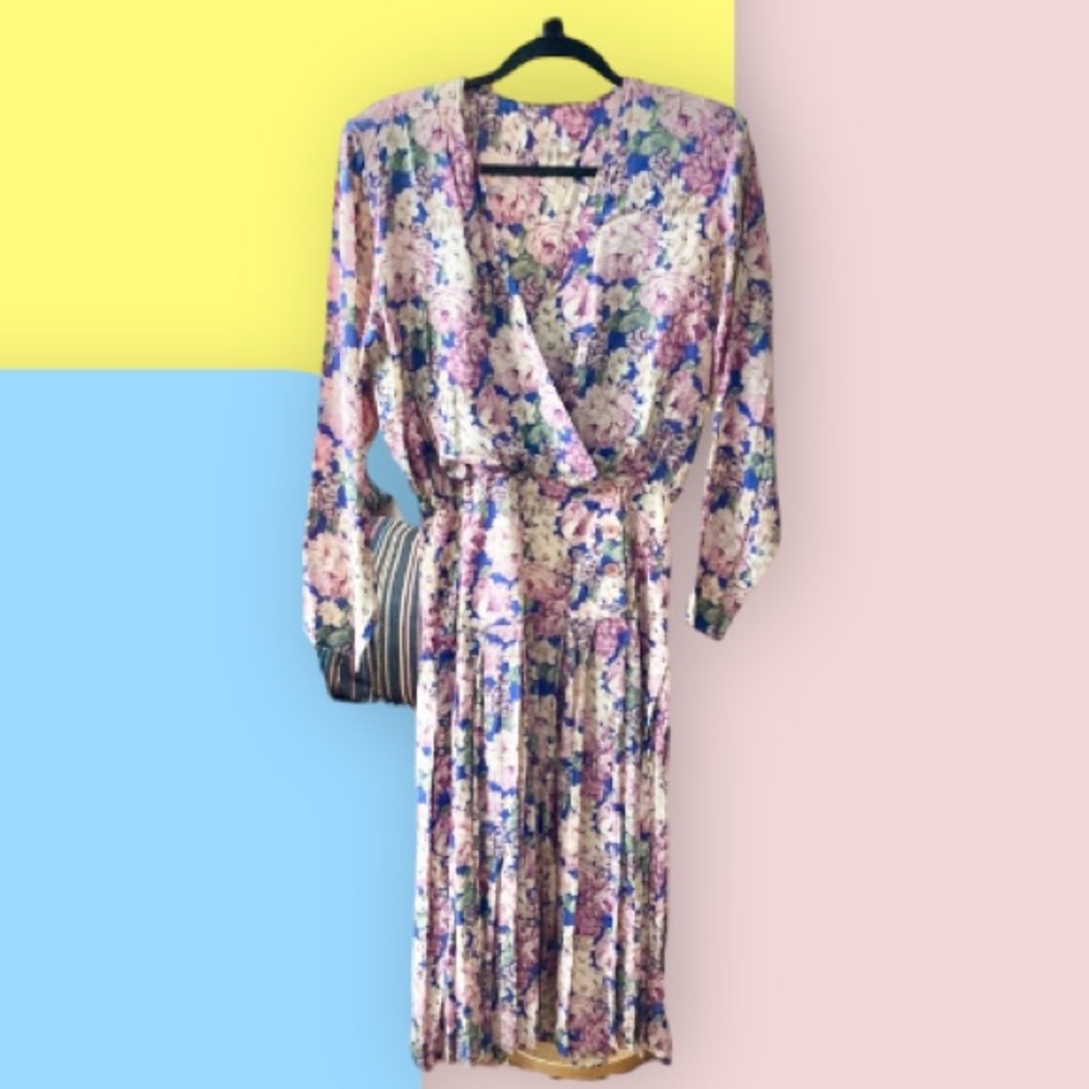 Cottagecore Floral MIDI Dress Sz 10